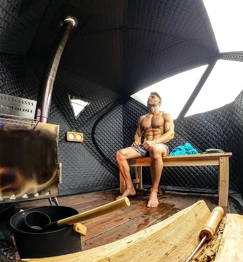 Guy in sauna 
