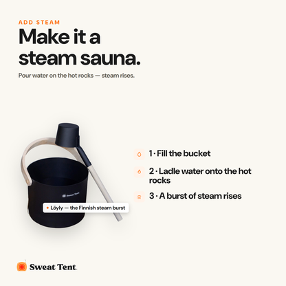 Sauna Bucket & Ladle — make it steam
