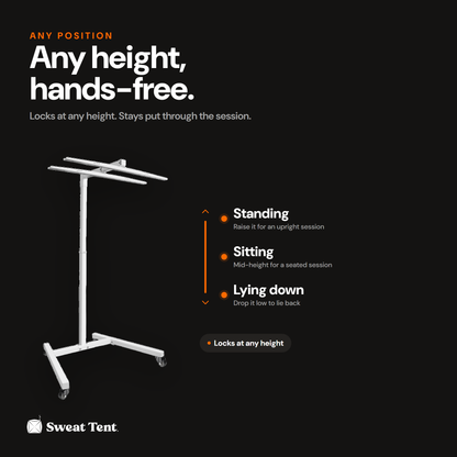 Lifting Panel Stand — positions