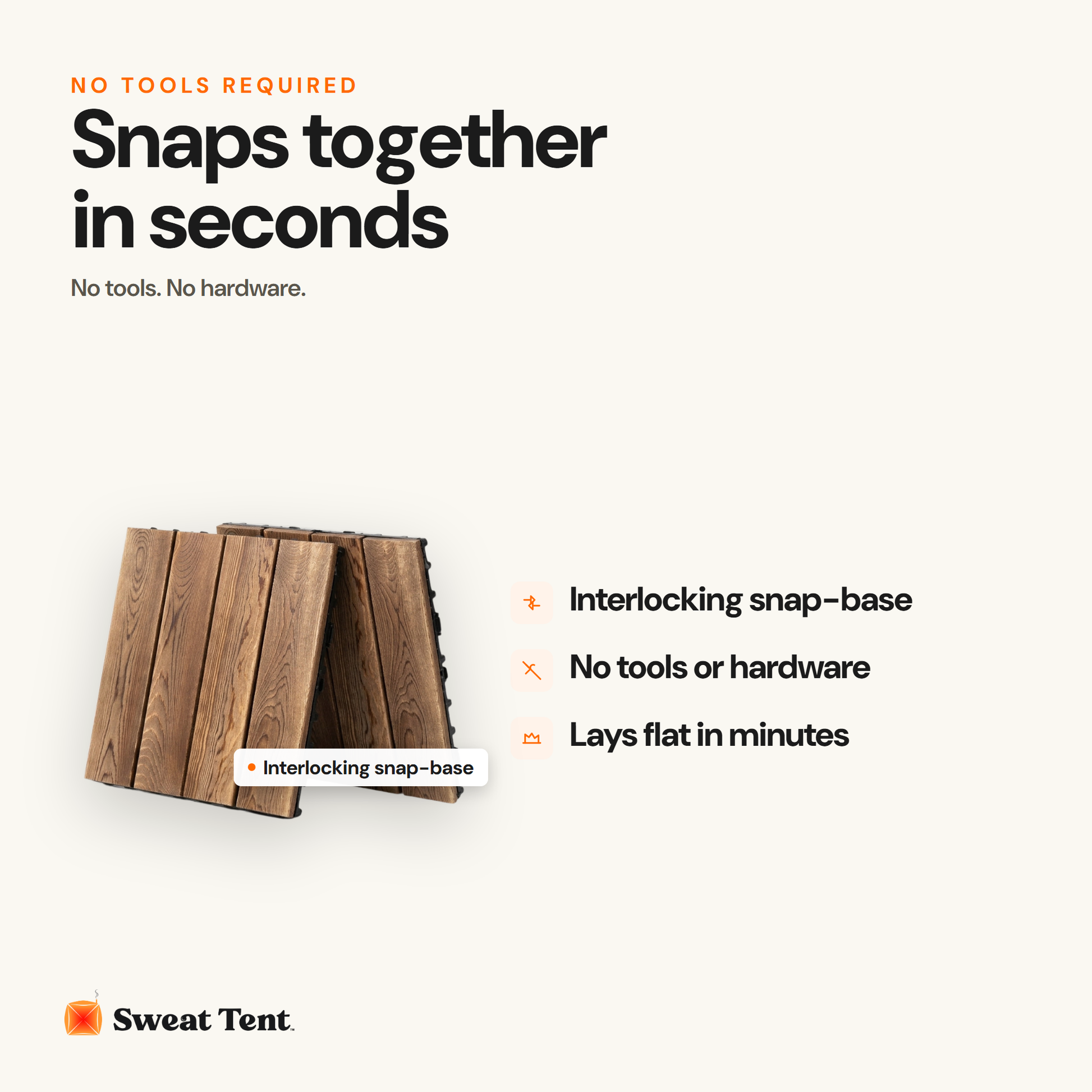 Premium Hardwood Flooring — snaps together