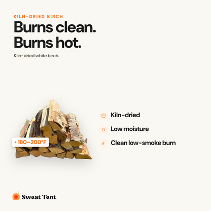 White Birch Firewood (1 Box) — clean burn