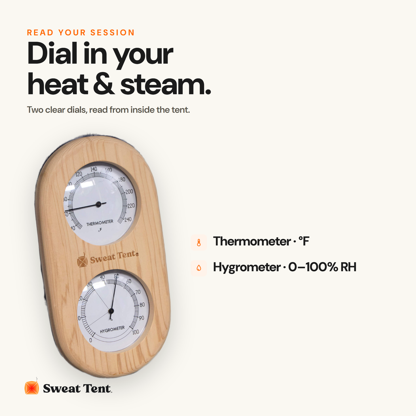 Sweat Tent Thermometer — readings