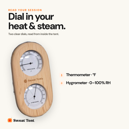 Sweat Tent Thermometer — readings