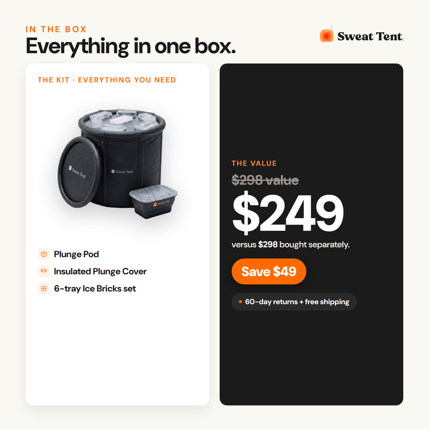 Sweat Tent Plunge Kit — whats included
