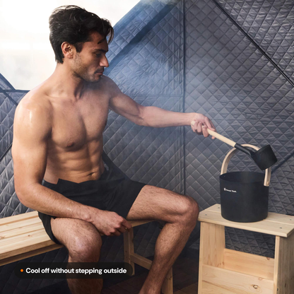 Sauna Bucket & Ladle — lifestyle