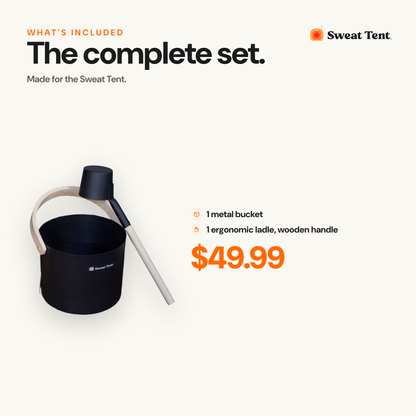 Sauna Bucket & Ladle — included