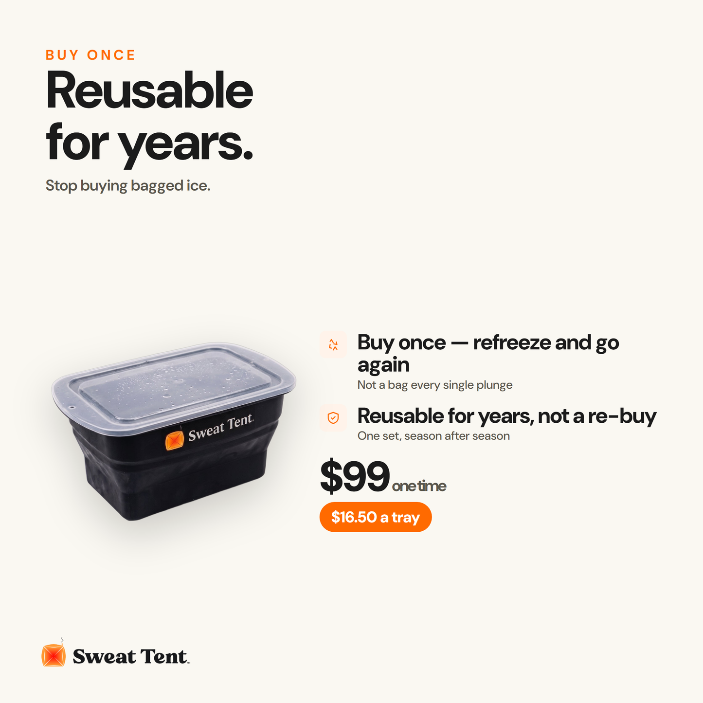 Sweat Tent Ice Bricks — reusable