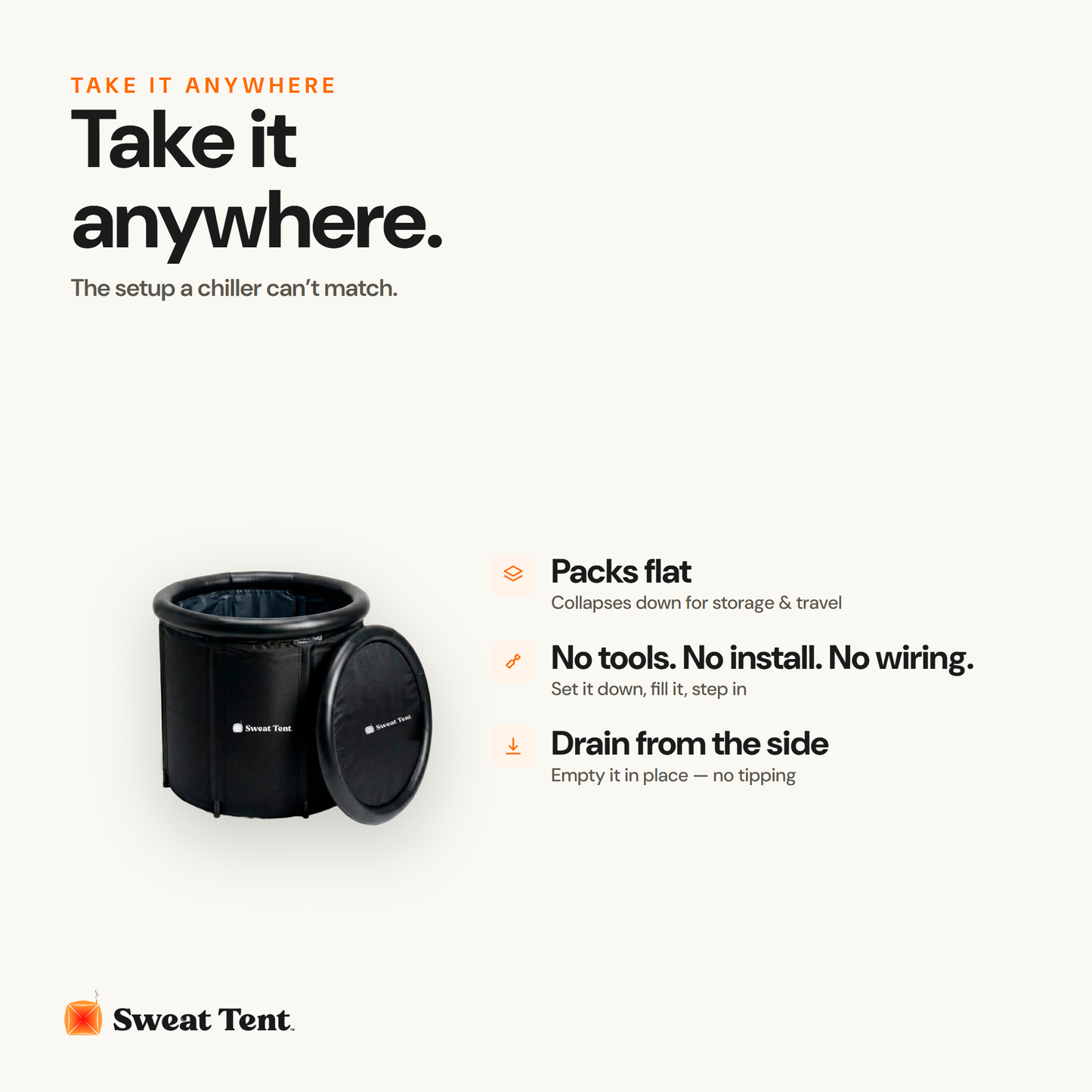 Sweat Tent Plunge — portability