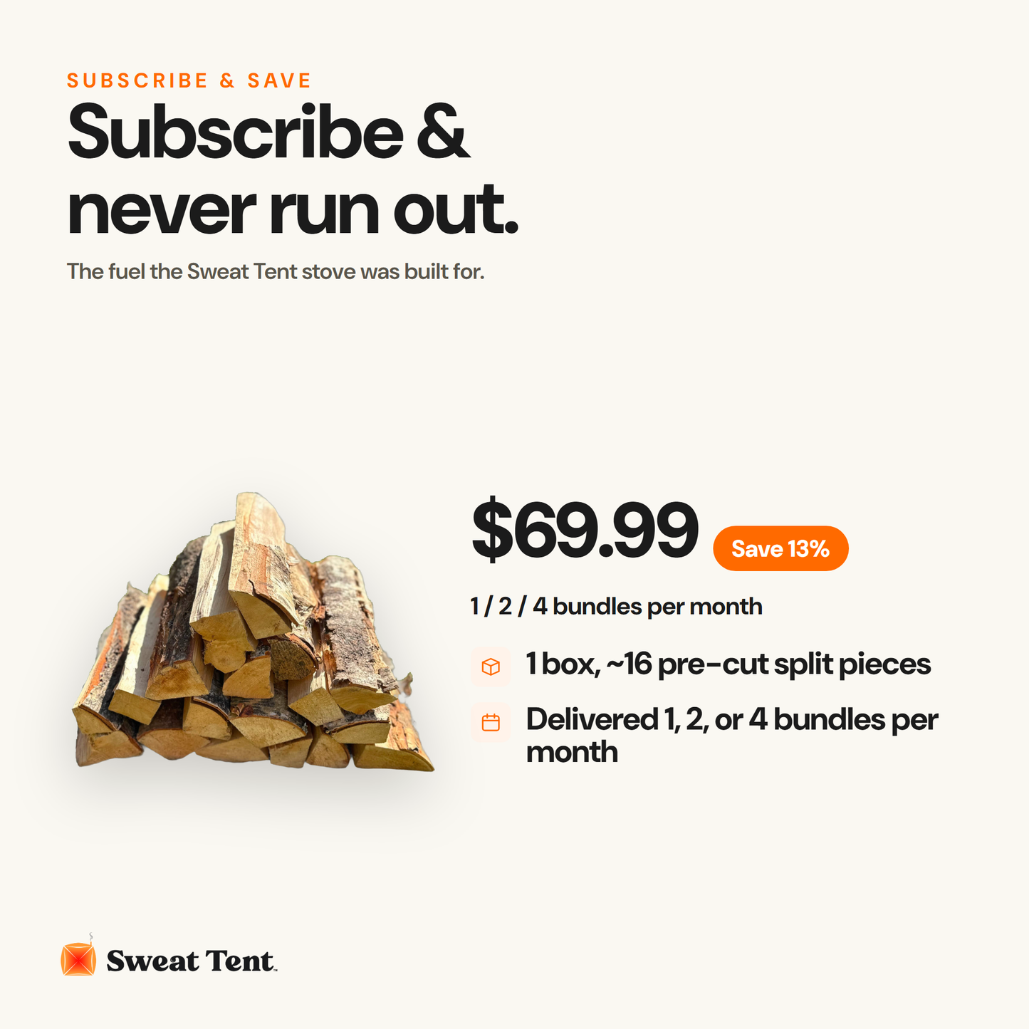 White Birch Firewood (1 Box) — subscribe
