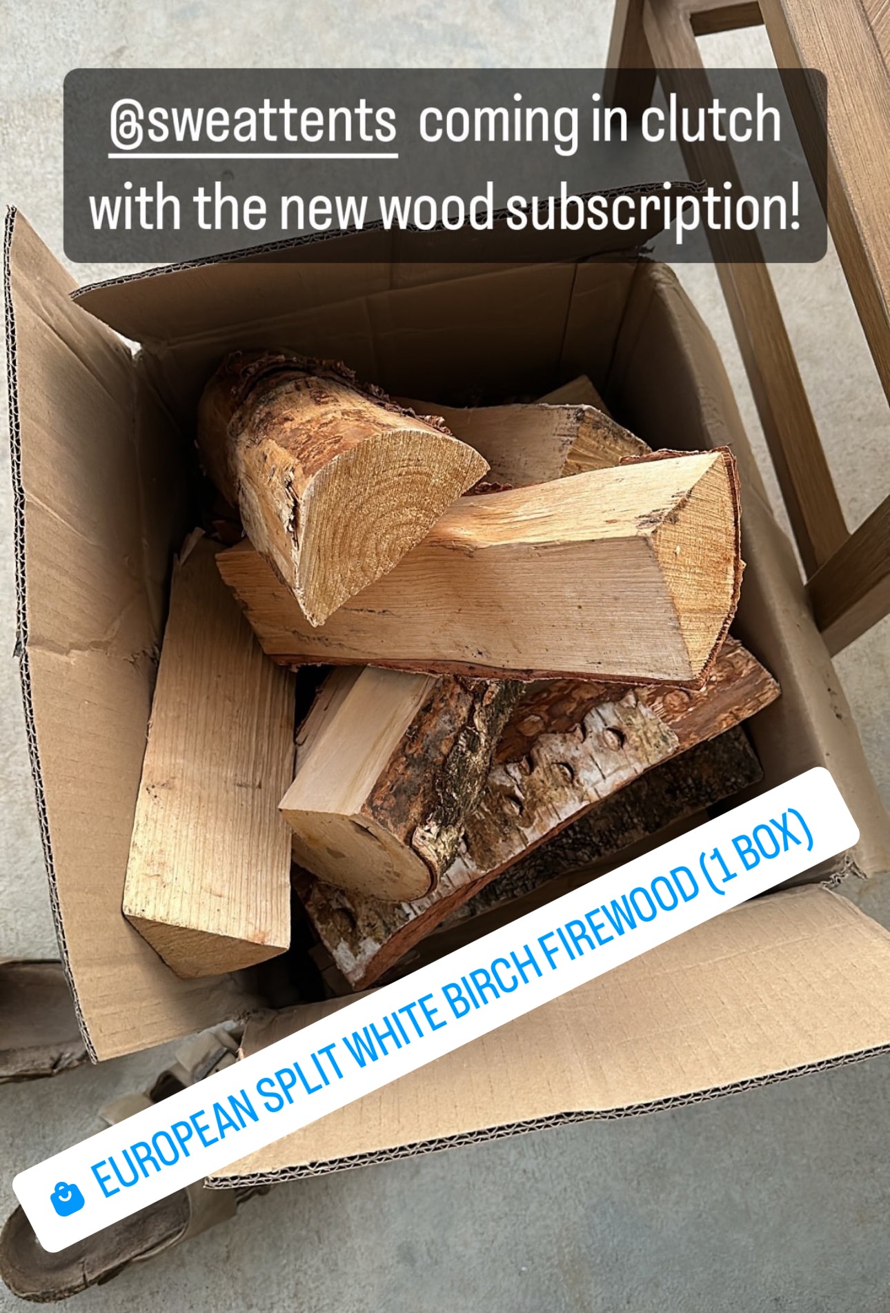European Split White Birch Firewood (1 Box)