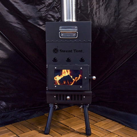 Sweat Tent Stove + Rocks Holder + Glove + Fire Poker