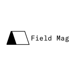Logo with tent icon and text 'Field Mag' on white background.