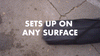 A GIF showing how easy it is to setup a sauna tent